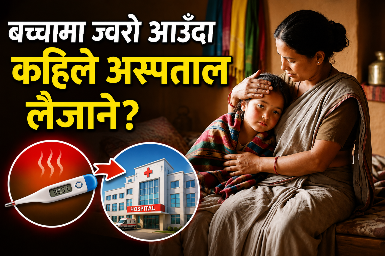 बच्चामा ज्वरो आउँदा कहिले अस्पताल लैजाने? अभिभावकले ध्यान दिनुपर्ने महत्वपूर्ण संकेतहरू